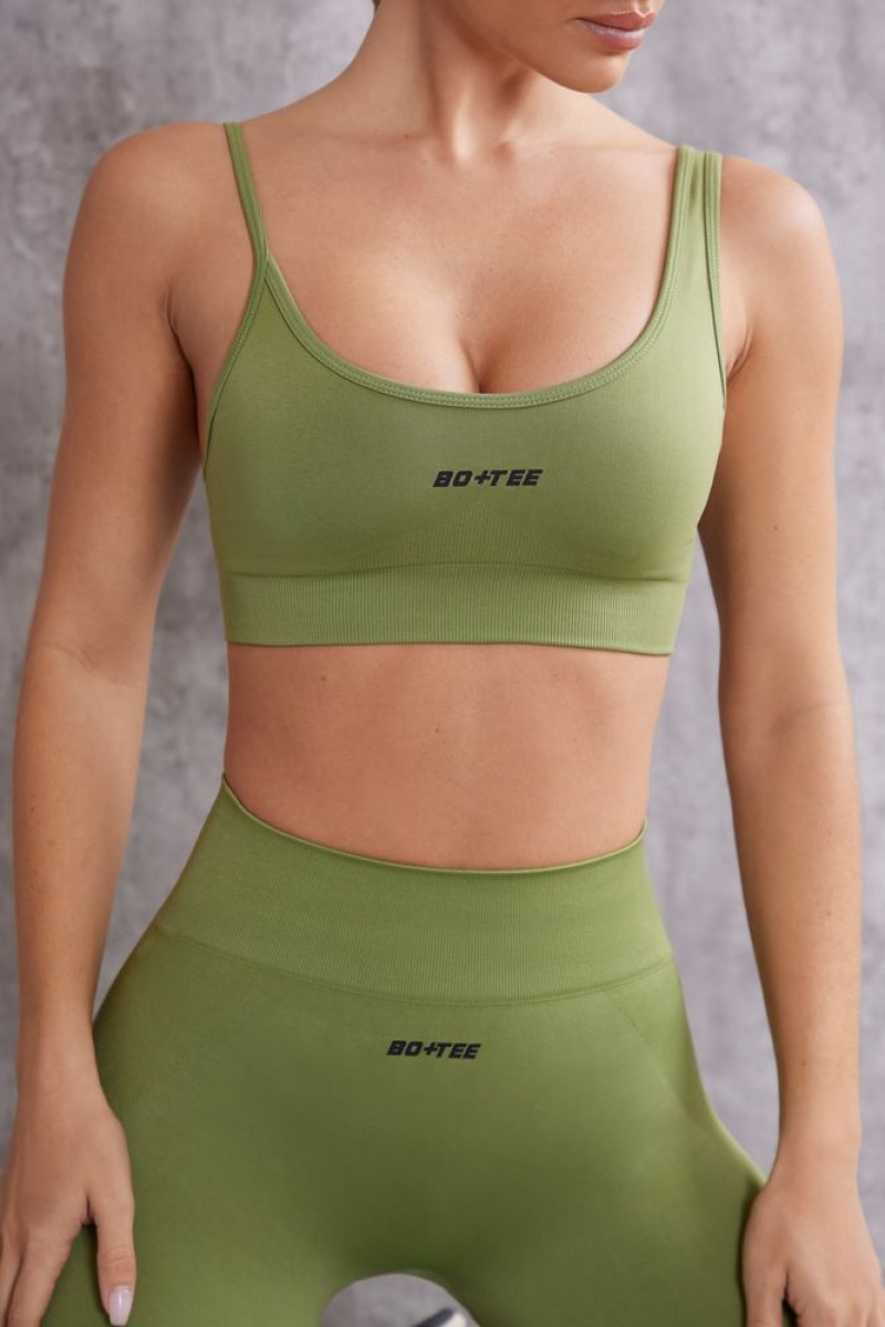 Olive Oh Polly Stretch Asymmetric Sports Bra | GQIN-18634