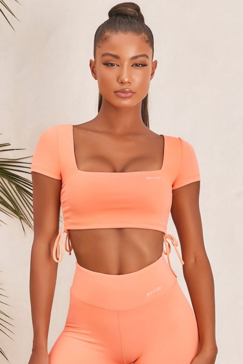 Orange Oh Polly Ambition Slinky Crop Top | WMYU-37806