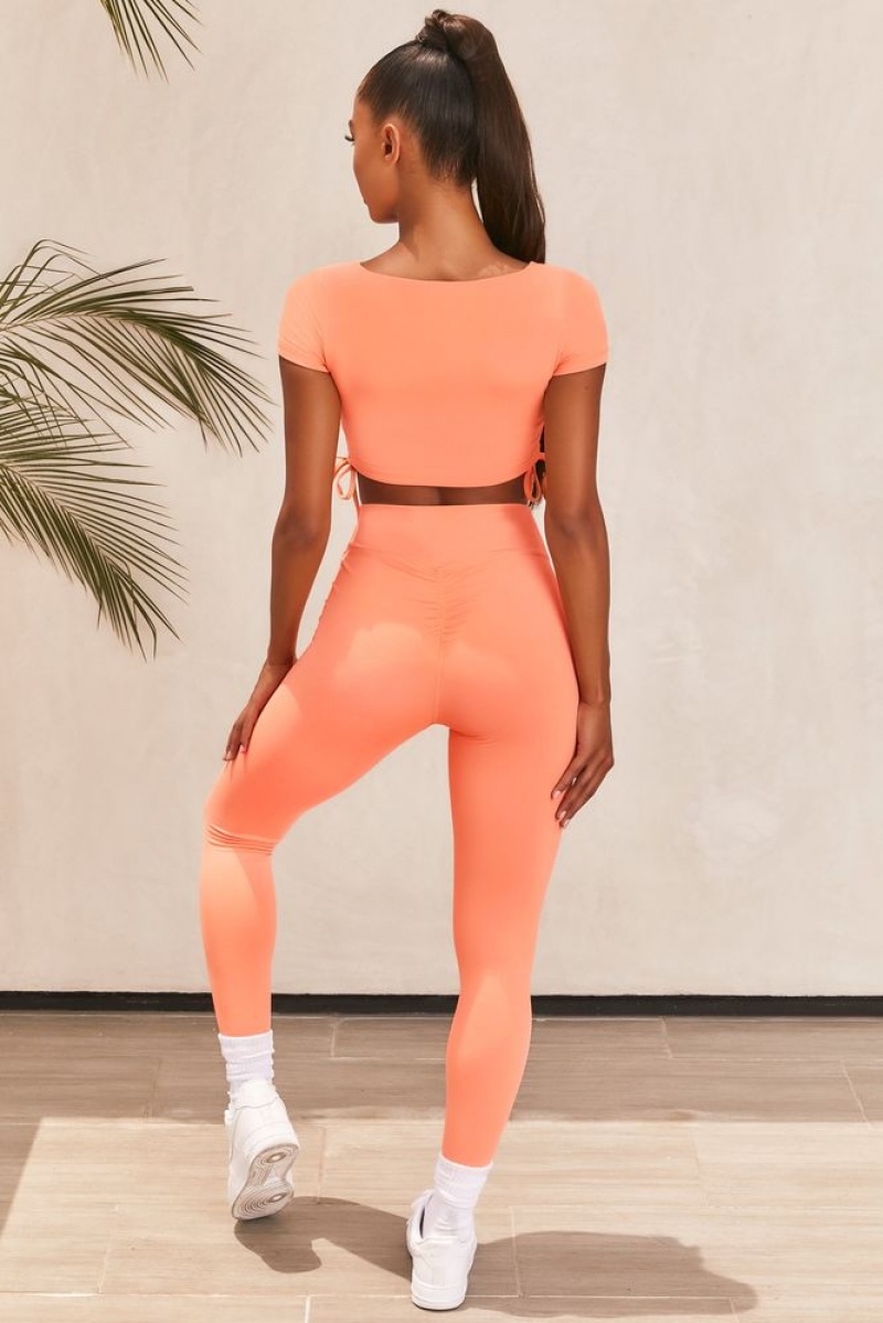 Orange Oh Polly Ambition Slinky Crop Top | WMYU-37806