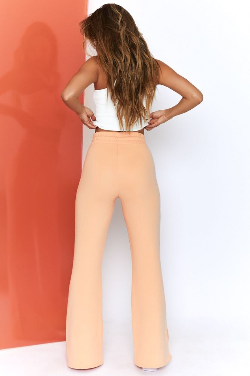 Peach Oh Polly Life Petite Wide Leg Joggers | VWQB-34021