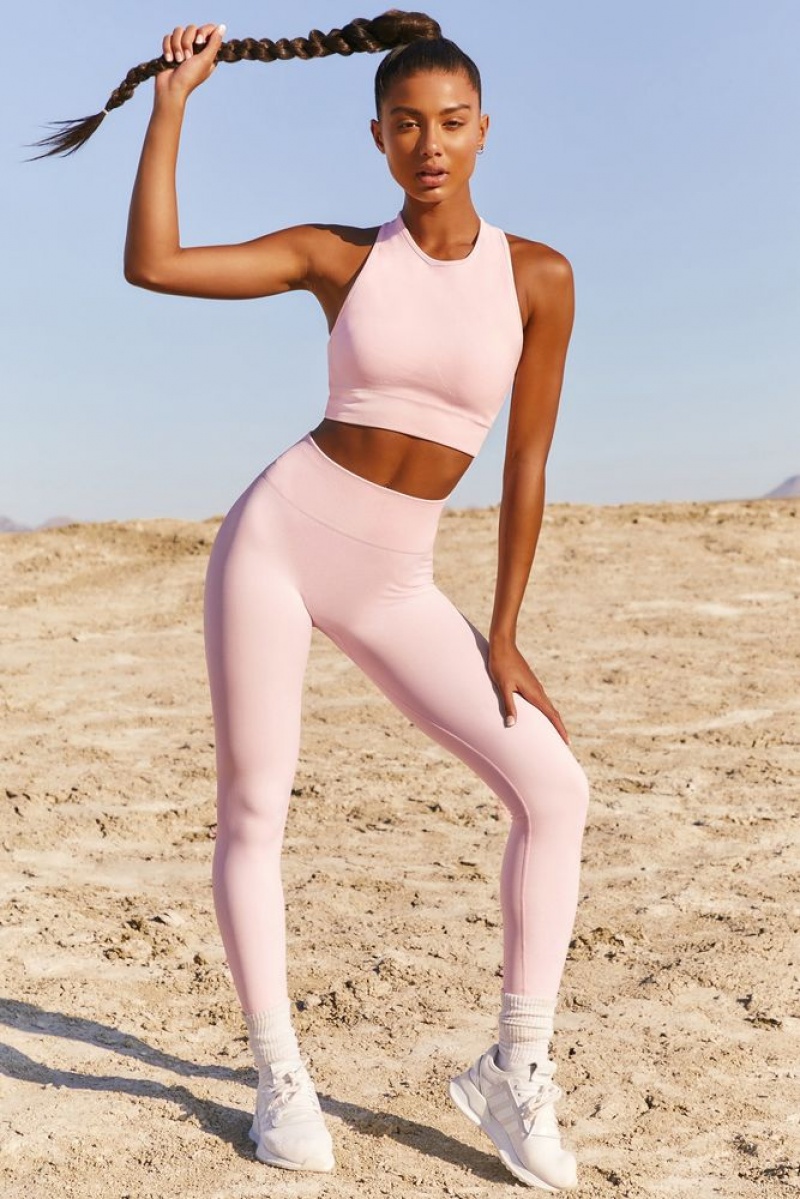 Pink Oh Polly Commitment Seamless Full Length Leggings | VIHU-45862