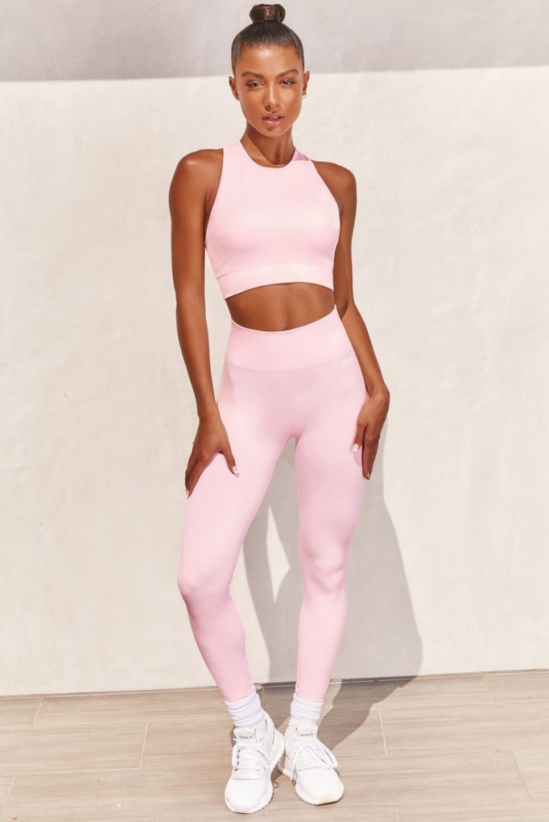 Pink Oh Polly Commitment Seamless Full Length Leggings | VIHU-45862