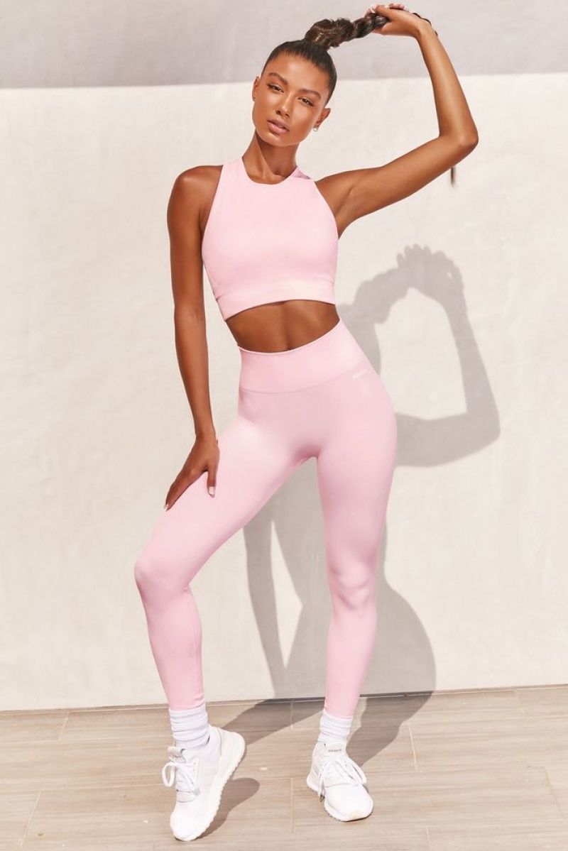 Pink Oh Polly Commitment Seamless Full Length Leggings | VIHU-45862