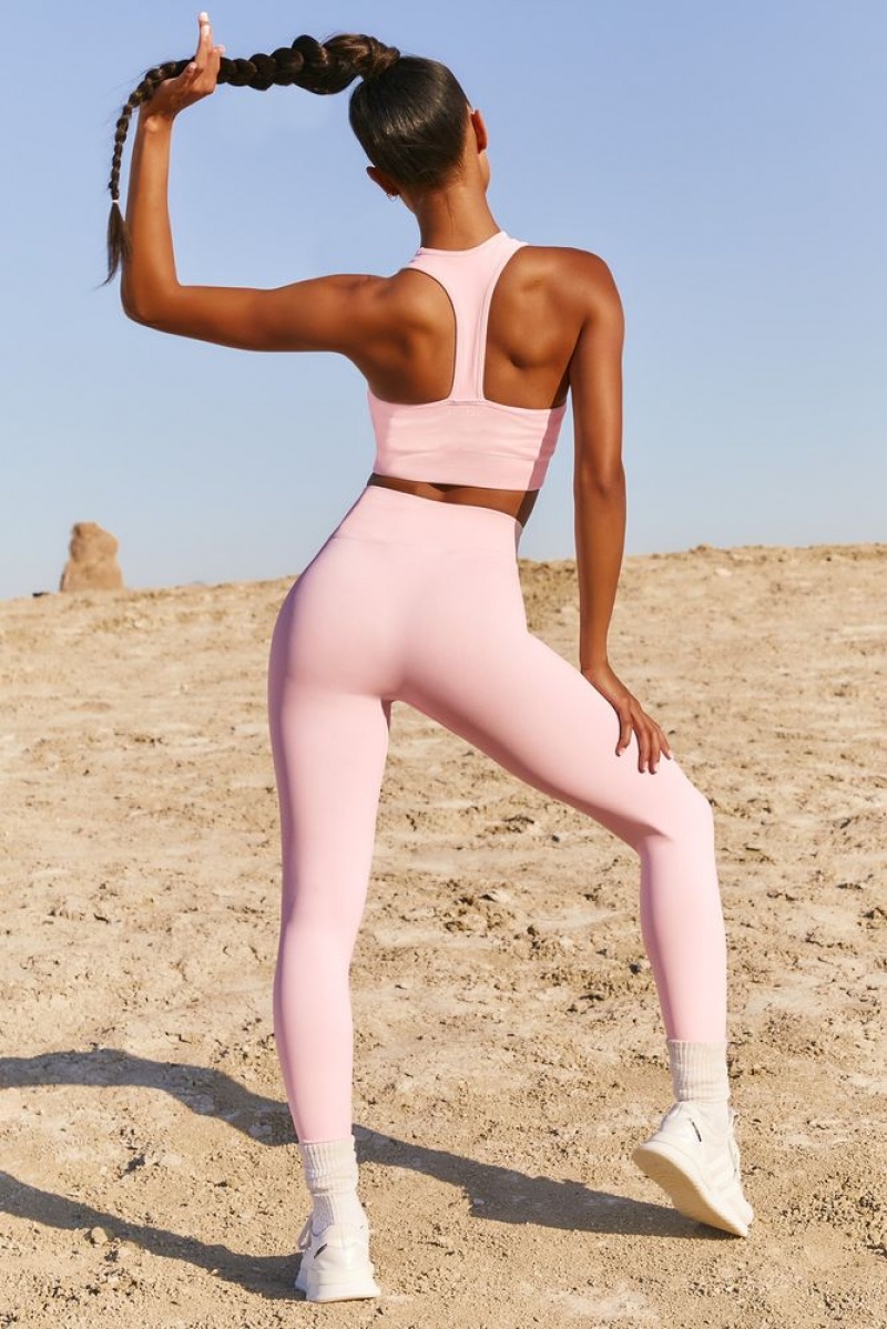 Pink Oh Polly Commitment Seamless Full Length Leggings | VIHU-45862