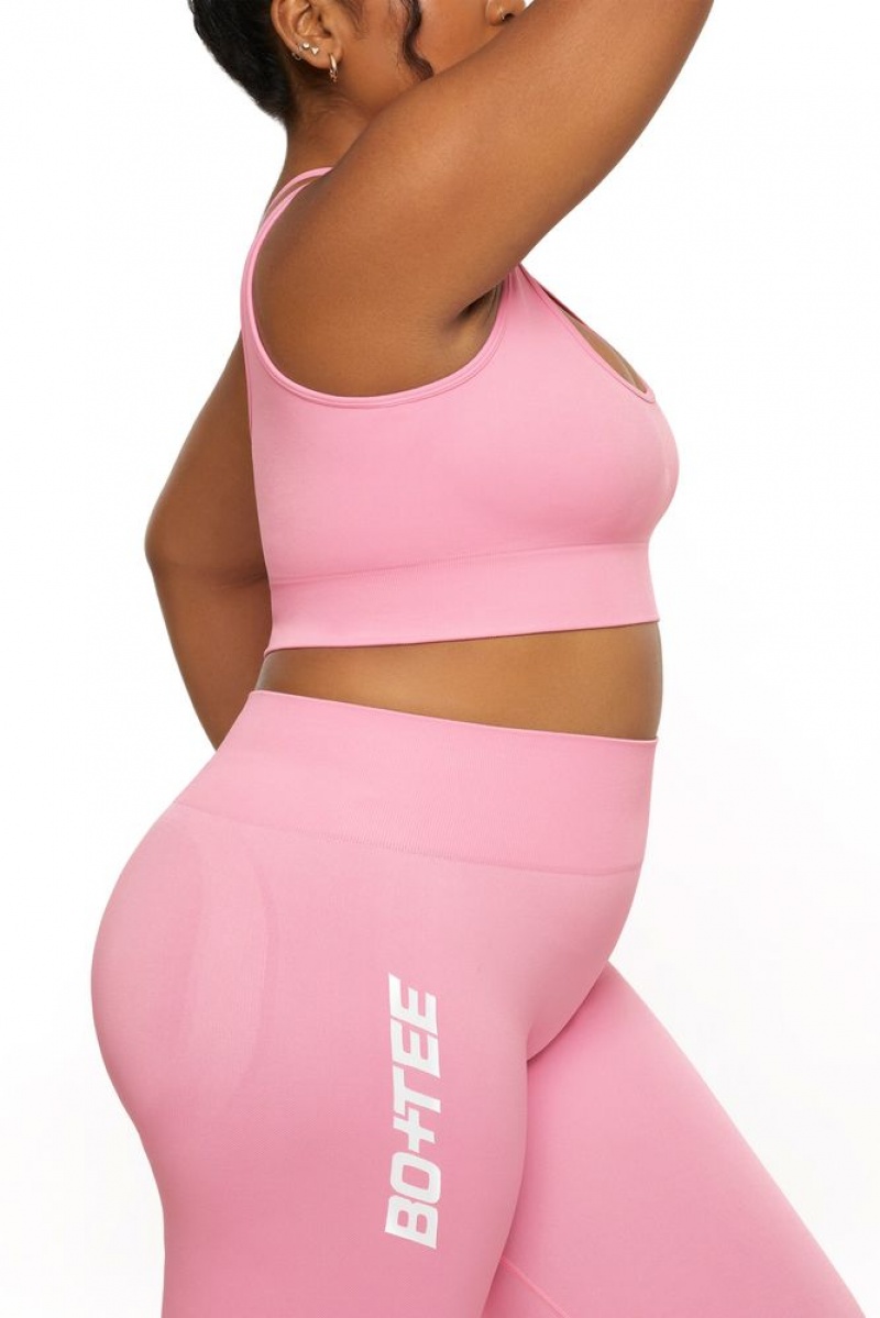 Pink Oh Polly Evolve Asymmetric Seamless Crop Top | JYEZ-63704