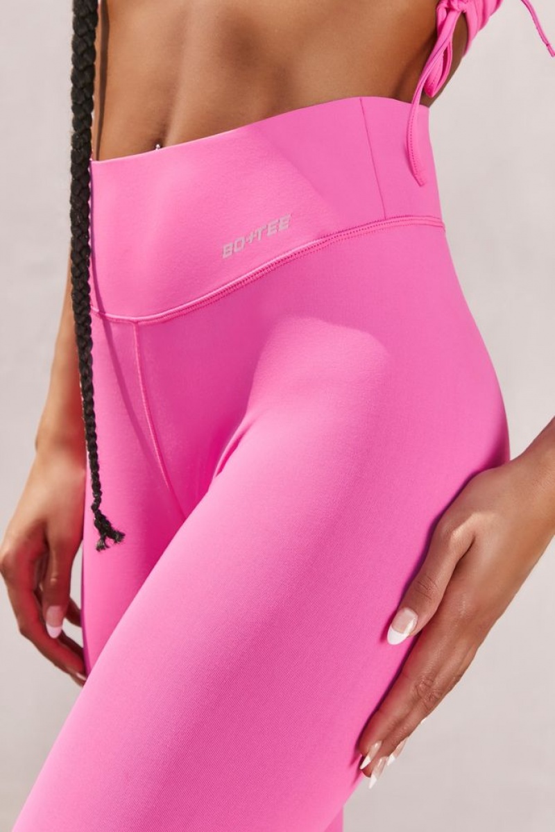 Pink Oh Polly Potential Slinky Full Length Leggings | YVOX-89245