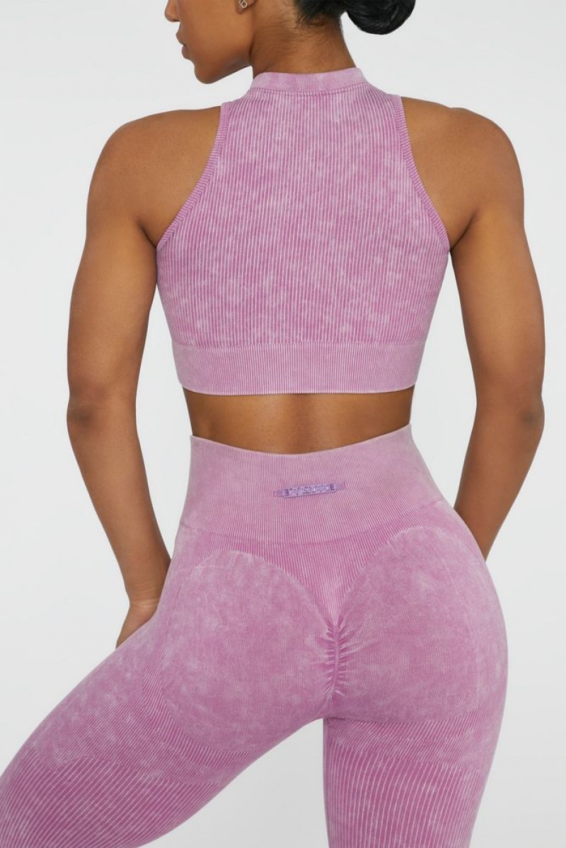 Pink Oh Polly Relay Keyhole Zip Crop Top | PGHD-80946