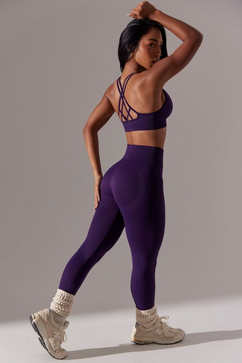 Purple Oh Polly Dedicated Petite High Waist Super Sculpt Leggings | YDWZ-73512