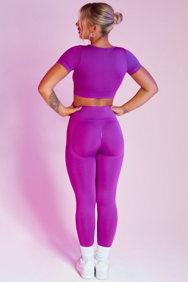 Purple Oh Polly Superset Leggings | DFHR-65809