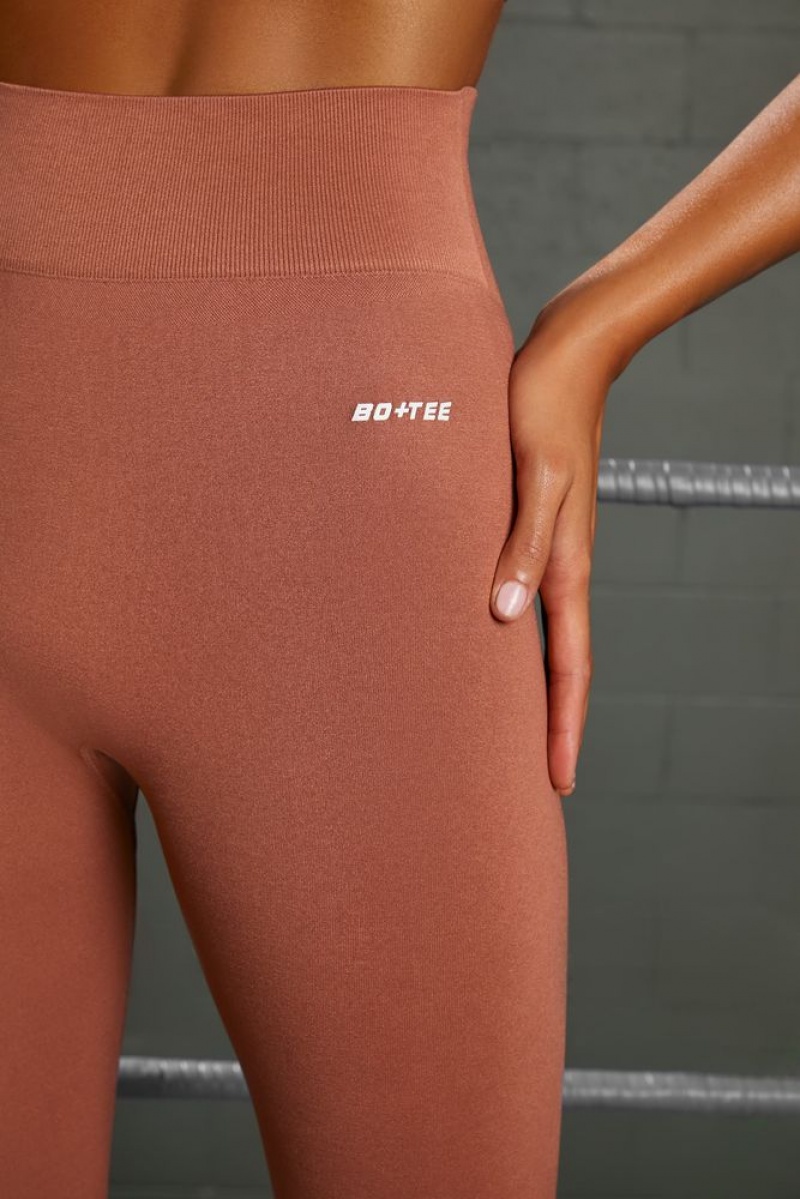 Rust Oh Polly Surge Curved Waist Seamless Leggings | NKZW-89761