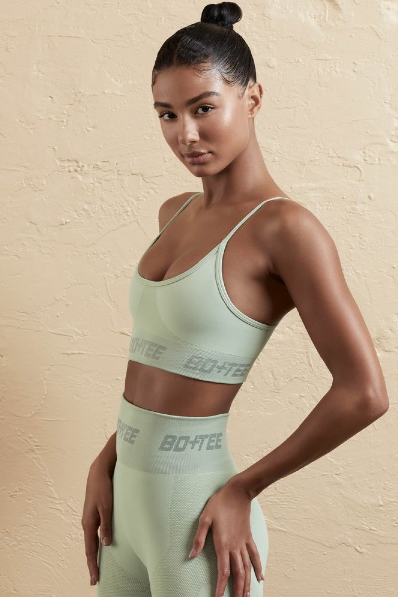 Sage Oh Polly Contender Curved Neckline Sports Bra | YZJC-70564