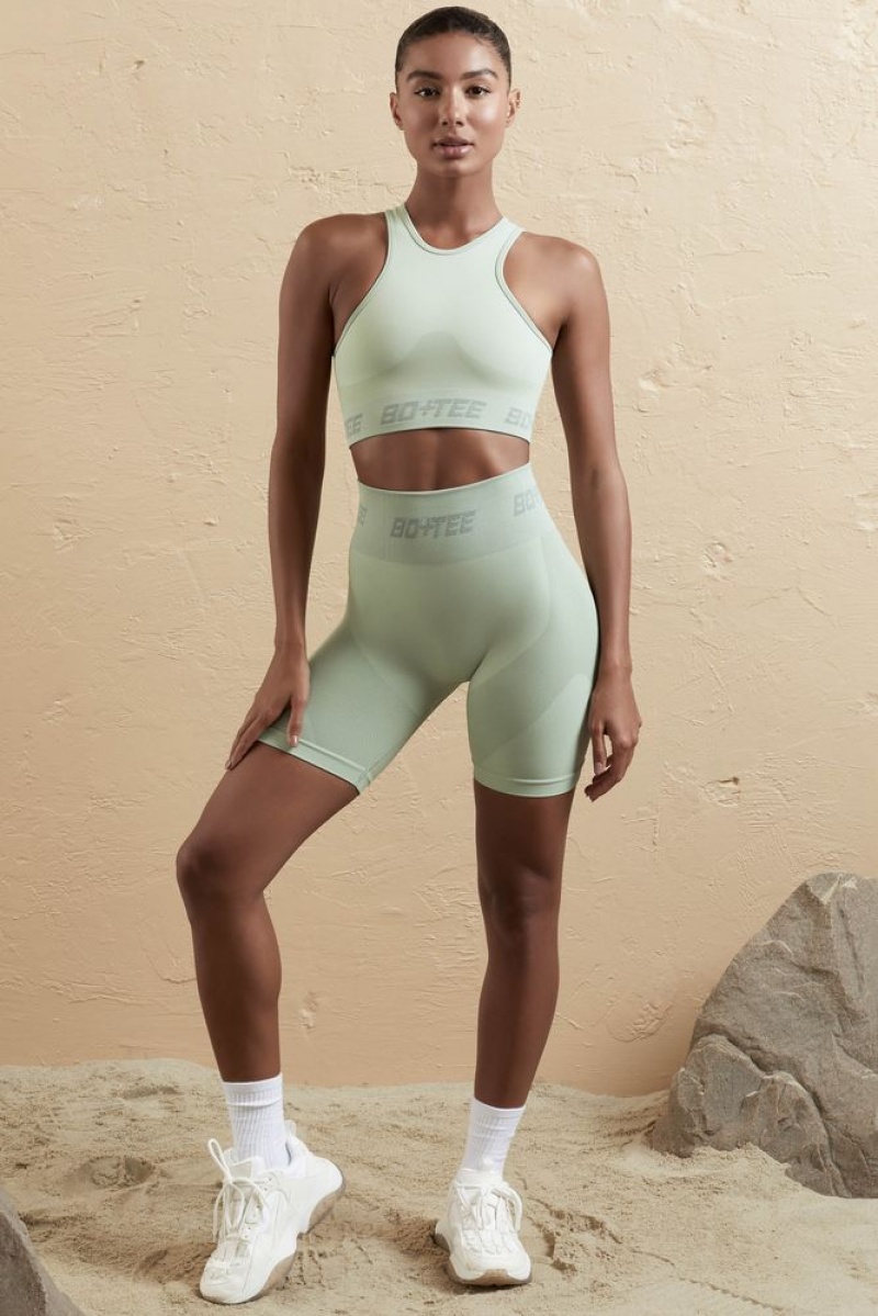 Sage Oh Polly Go The Distance Seamless High Waist Biker Shorts | AKGX-52386