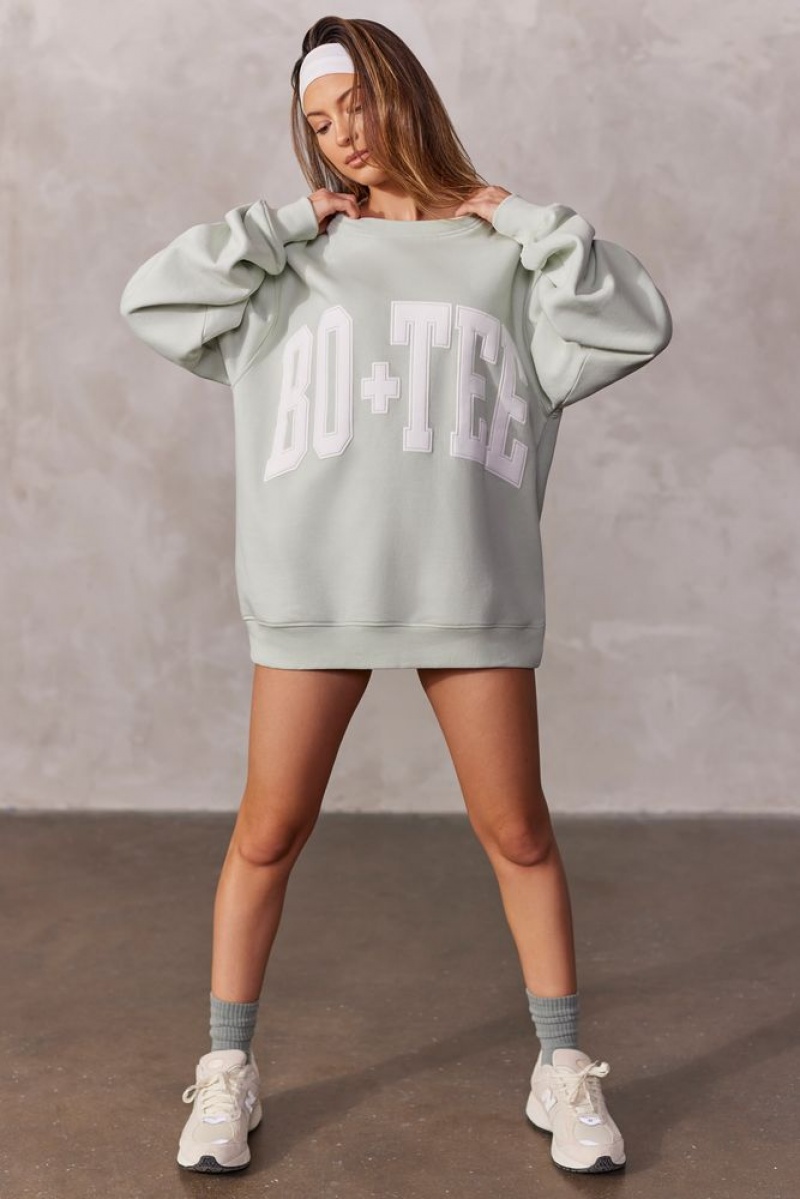 Sage Oh Polly New Staples Oversized Sweatshirt | GYXQ-50471