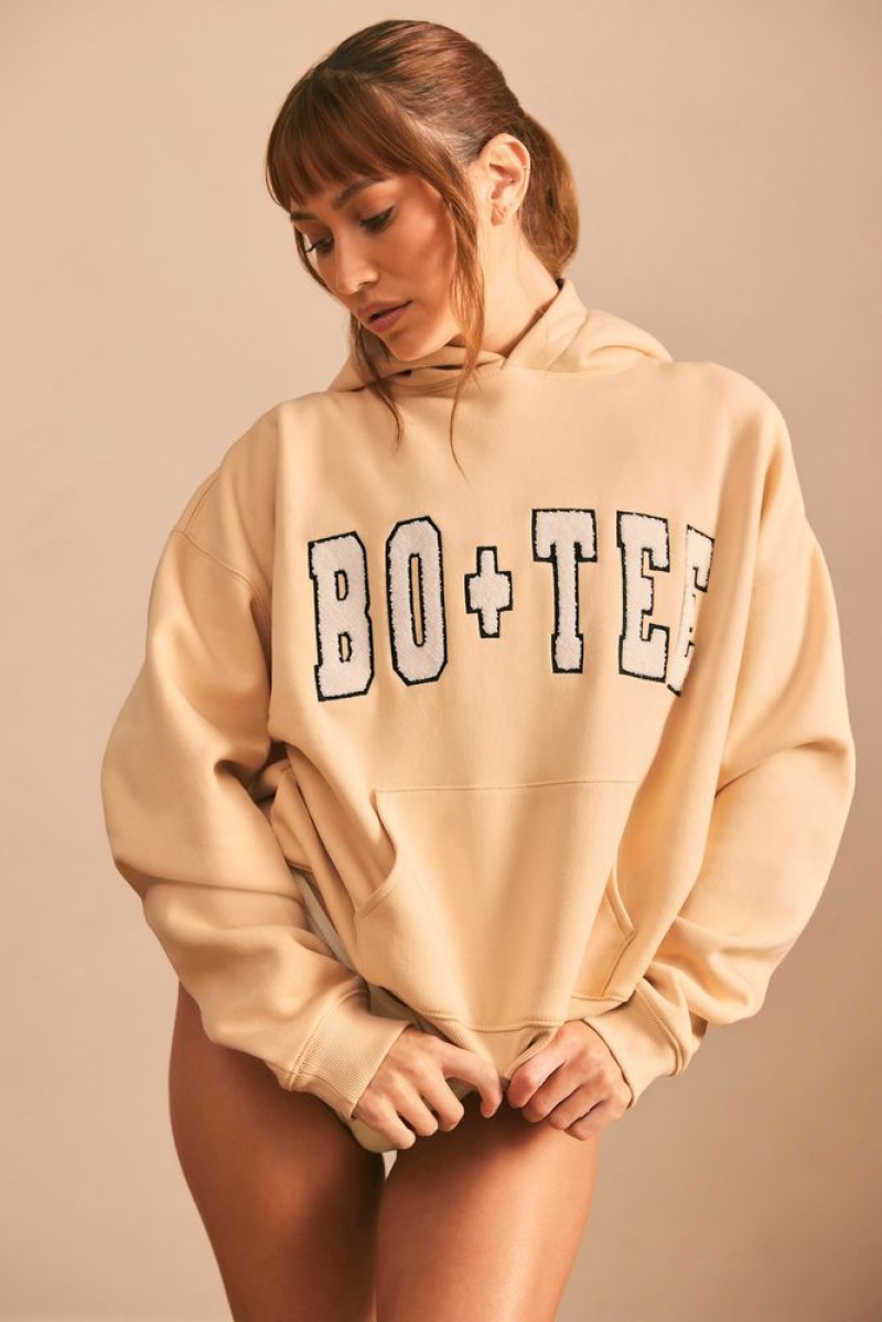 Sand Oh Polly Off Duty Oversized Hoodie | TBUW-85936