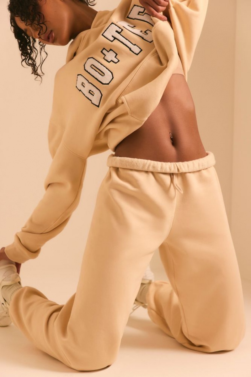 Sand Oh Polly Pacific Petite Relaxed Fit Joggers | GFDX-49827