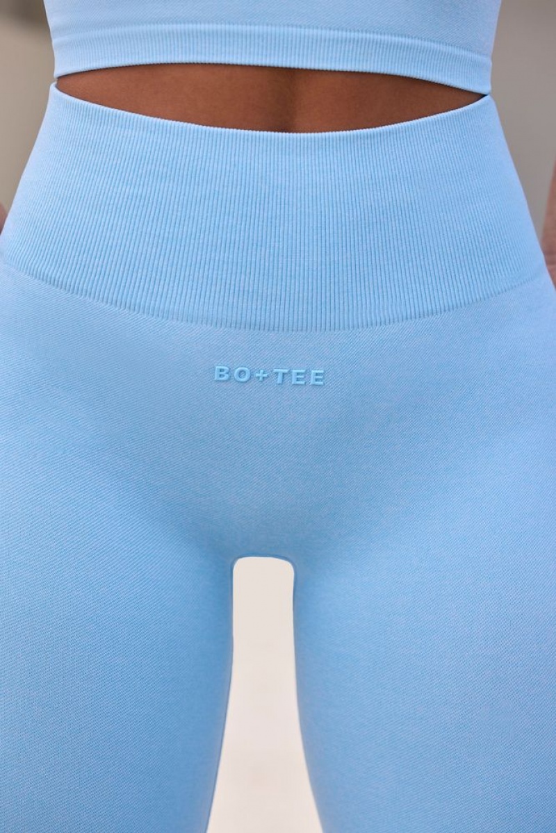 Sky Blue Oh Polly Vitality Petite Super Sculpt Seamless Leggings | DSIJ-56473