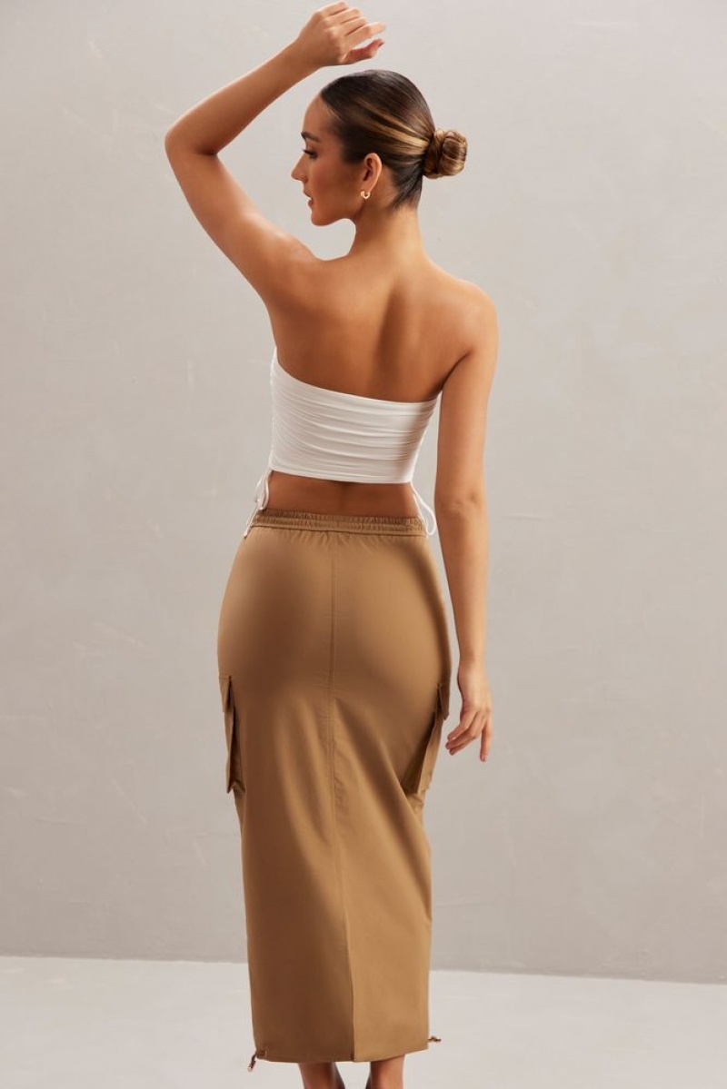 Tan Oh Polly Kirra Cargo Maxi Skirt | WETV-68915