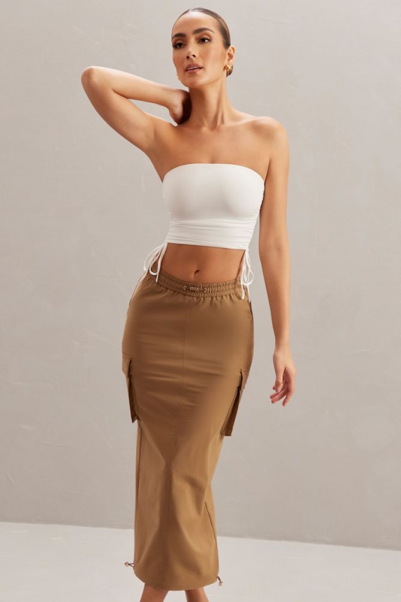 Tan Oh Polly Kirra Cargo Maxi Skirt | WETV-68915