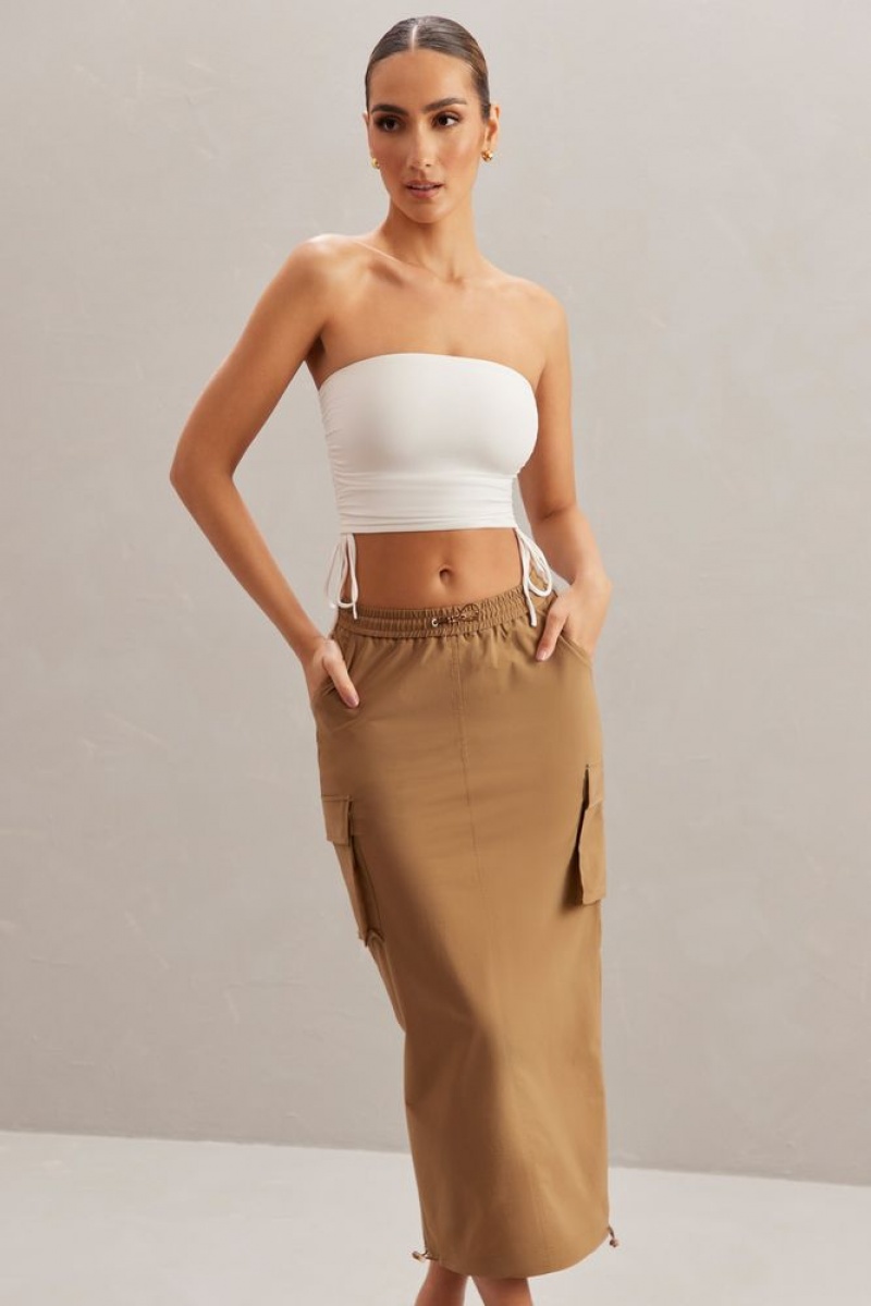 Tan Oh Polly Kirra Cargo Maxi Skirt | WETV-68915