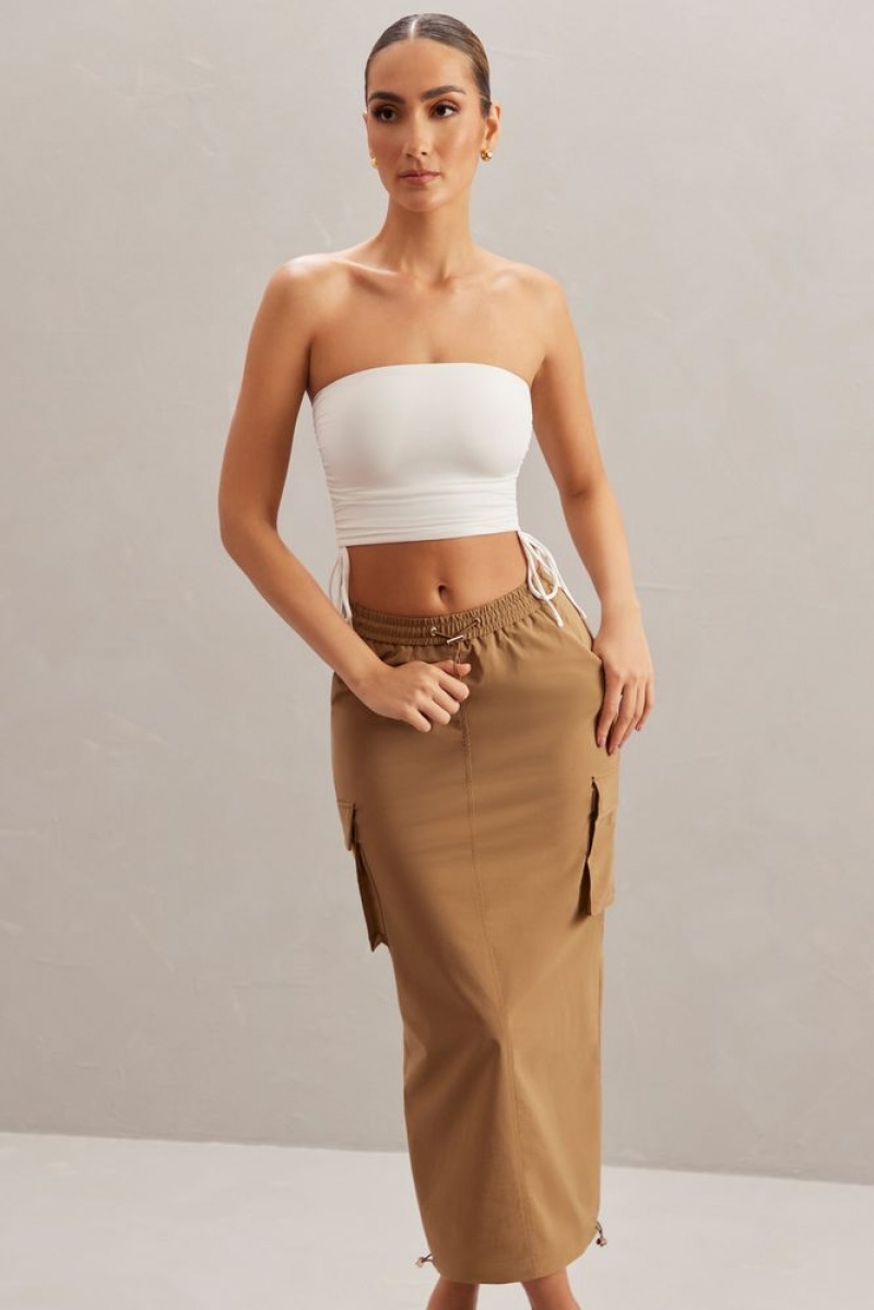 Tan Oh Polly Kirra Cargo Maxi Skirt | WETV-68915