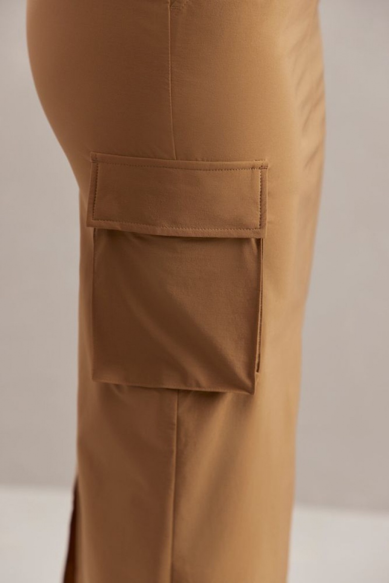 Tan Oh Polly Kirra Cargo Maxi Skirt | WETV-68915