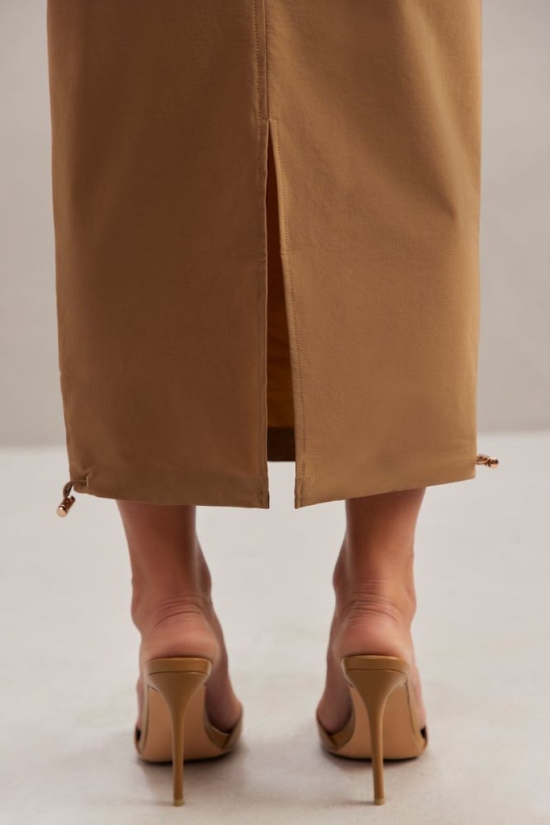 Tan Oh Polly Kirra Cargo Maxi Skirt | WETV-68915