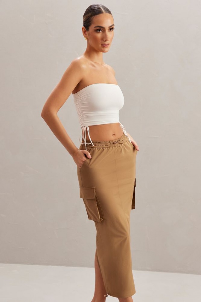 Tan Oh Polly Kirra Cargo Maxi Skirt | WETV-68915