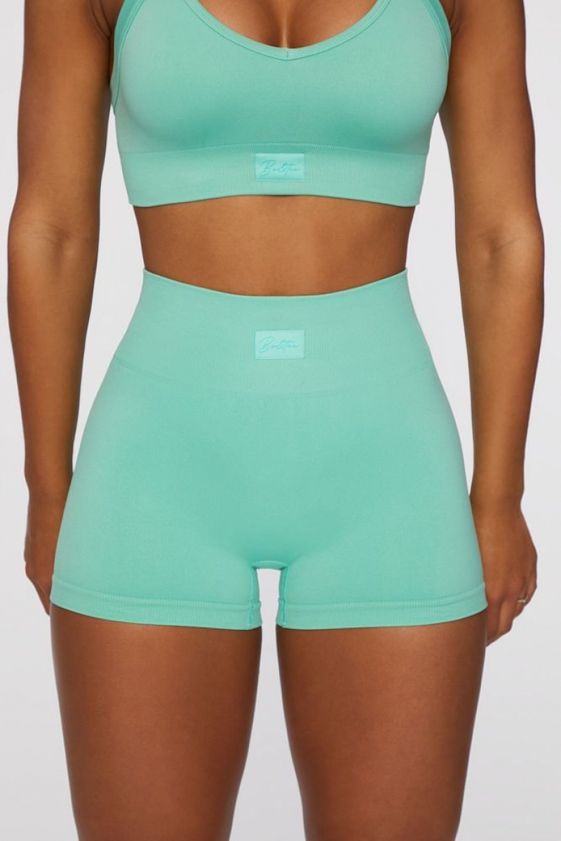 Turquoise Oh Polly Take Action Mini Shorts | WUXZ-40853