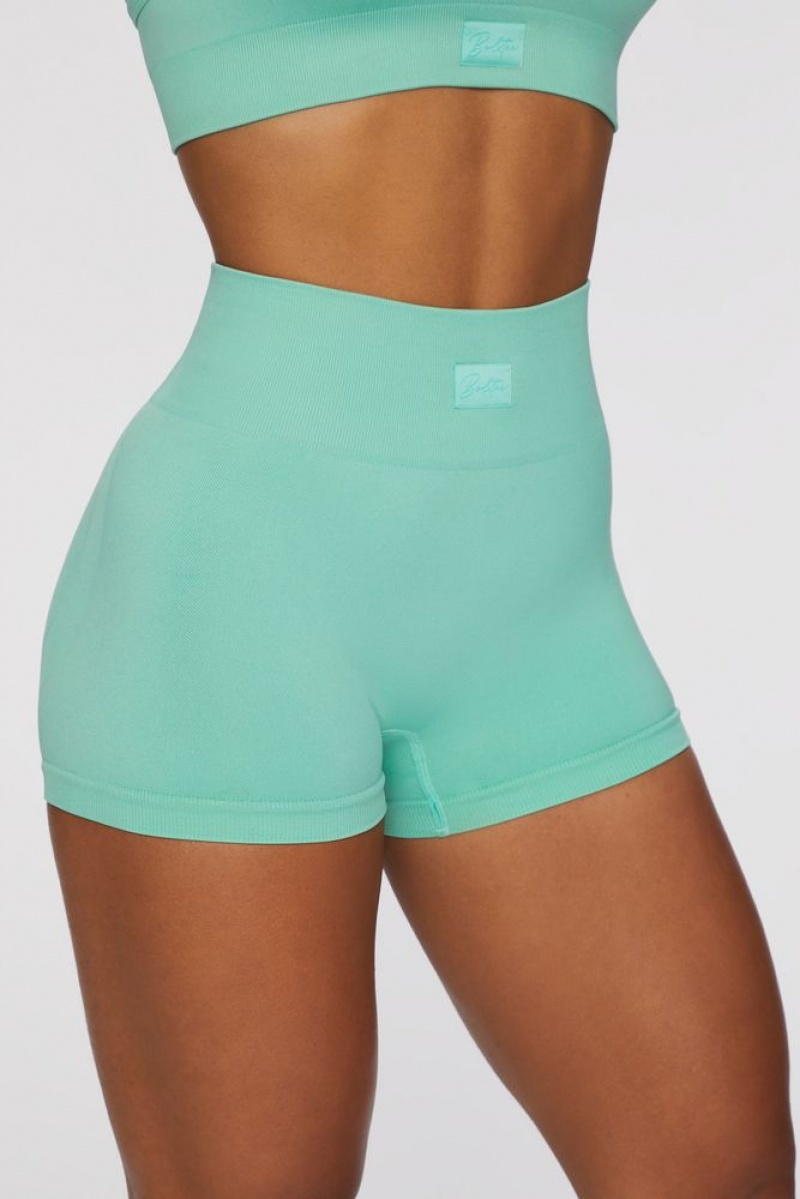 Turquoise Oh Polly Take Action Mini Shorts | WUXZ-40853