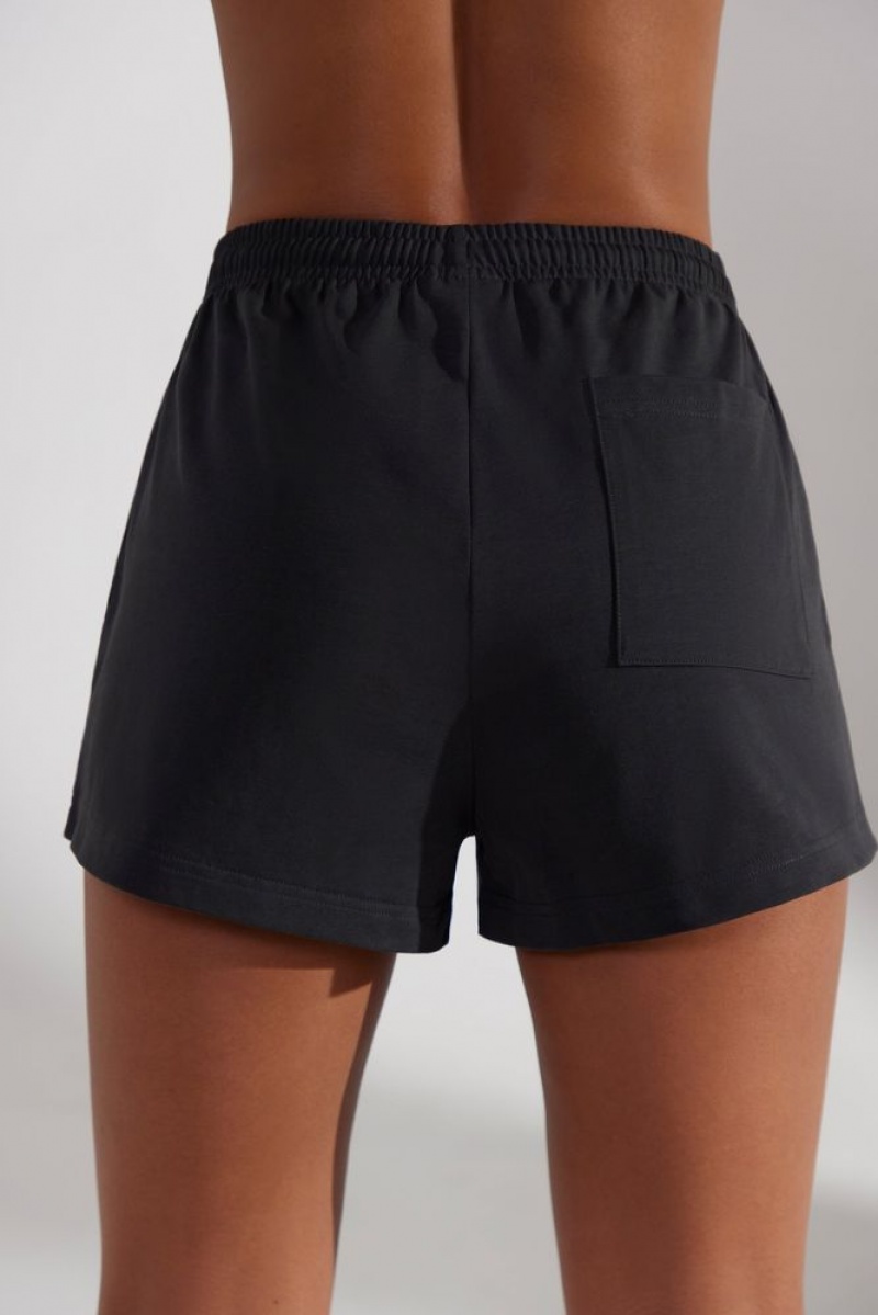 Washed Black Oh Polly Groundwork Sweat Shorts | IYHJ-37629