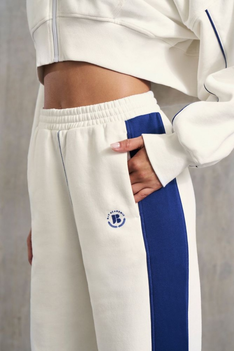 White Oh Polly Elite Wide Leg Sweatpants | DQUT-70149