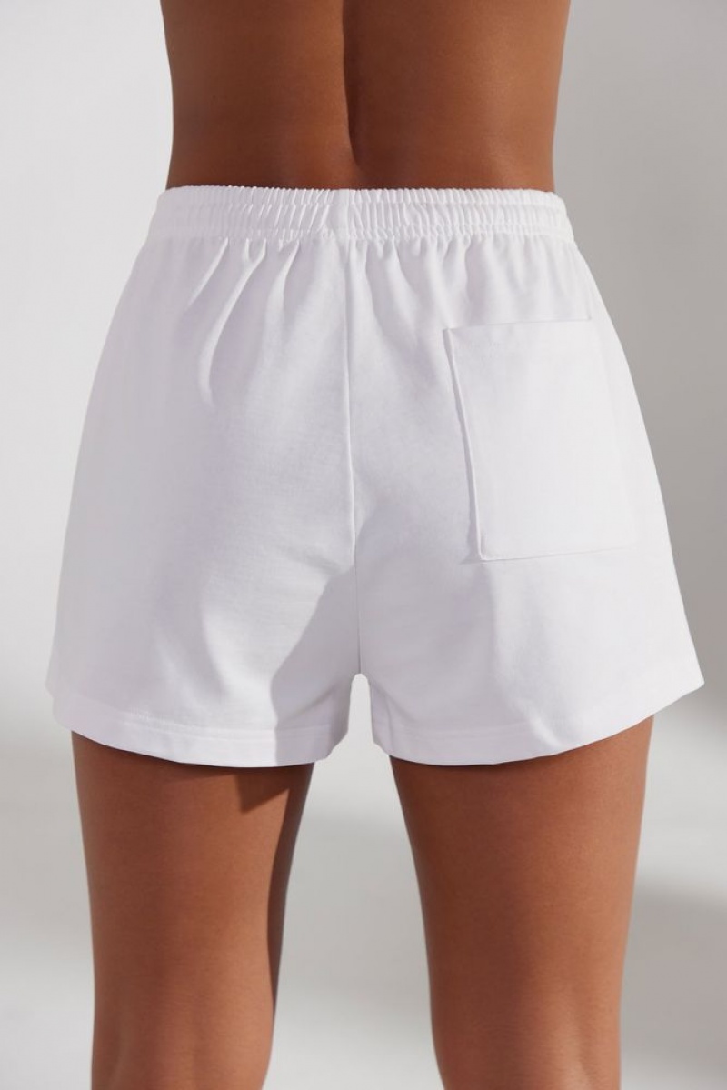 White Oh Polly Groundwork Sweat Shorts | XYWD-53896