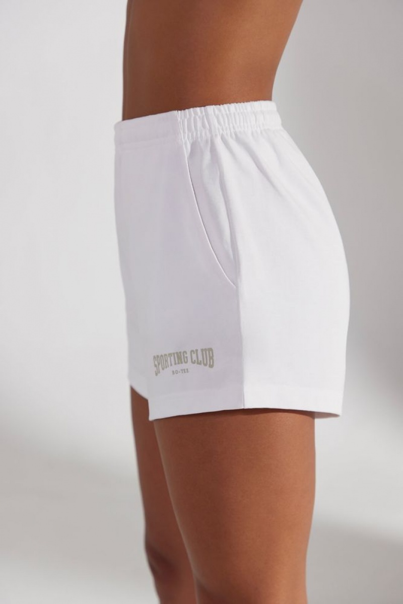 White Oh Polly Groundwork Sweat Shorts | XYWD-53896